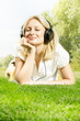 happiness smiling blonde woman relaxing