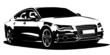 Vektor: modern car silhouette modern car silhouette