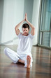 Young Man Practicing Yoga