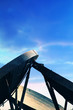 radar dishes blue sky