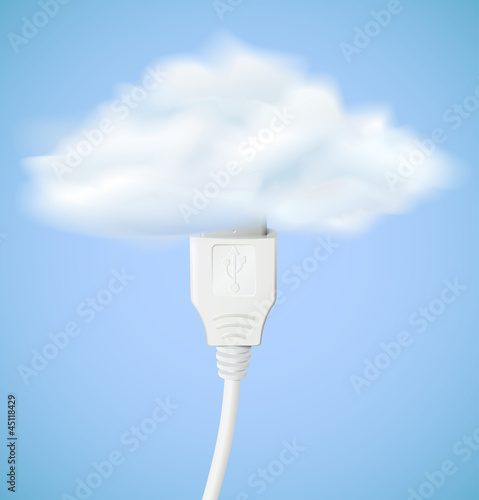Vector: Vector cloud computing concept Vector cloud computing concept