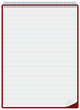 Notepad or clipboard with ruled pages and spiral bound