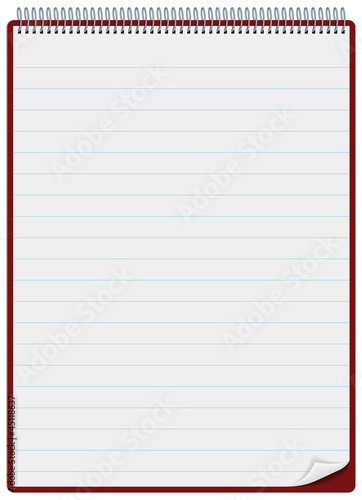 Vector: Notepad or clipboard with ruled pages and spiral bound Notepad or clipboard with ruled pages and spiral bound