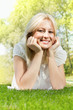 happiness smiling blonde woman relaxing