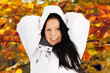woman in autumn forrest