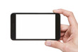 Blank smart phone isolated on white with path for the screen
