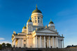 The Helsinki Lutheran Cathedral in evening light, Finland