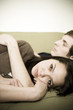 young couple on couch