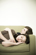 young couple sleeping