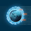 Vernetzte Internet Welt Konzept 3D