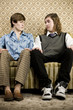 two men in retro clothing