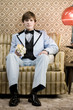 man in retro clothing