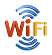 WiFi logo. 3D concept