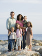 family at the beach