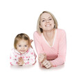 mother and daughter at bedtime