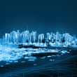 Digitale Stadt SciFi City 3D