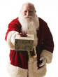 santa claus giving a present