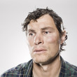 White trash man with a cigarette behind his ear