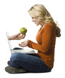 woman working on a laptop
