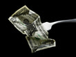 dollar on a fork