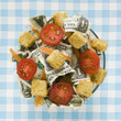 salad with dollars in it
