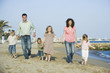 family at the beach