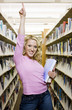 in the library