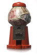 gumball machine full of money
