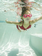 girl in a swimming pool