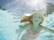 girl in a swimming pool