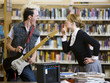 in the library