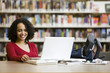 in the library