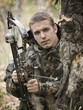 man hunting in the wilderness