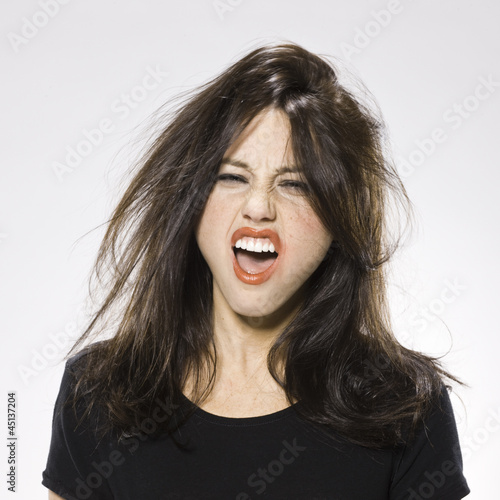 Photo: woman with wild hair and appearance woman with wild hair and appearance