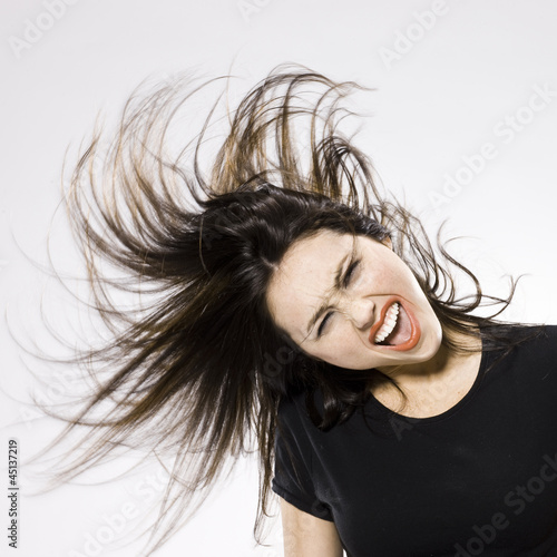 Photo: woman with wild hair and appearance woman with wild hair and appearance