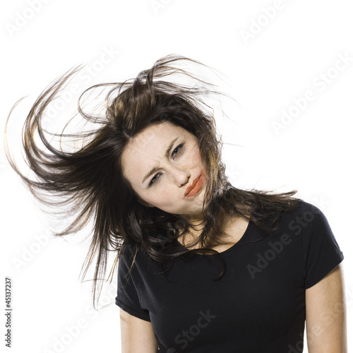 Photo: woman with wild hair and appearance woman with wild hair and appearance