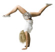 woman doing a hand stand