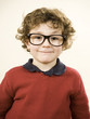 boy wearing glasses