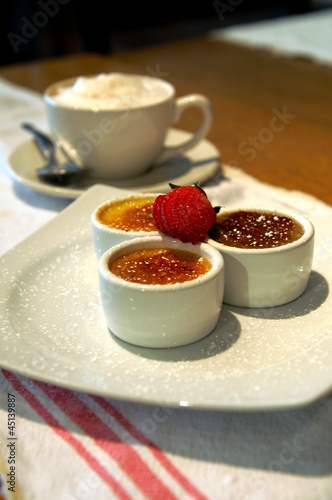 Photo: Crème Brulee trio of caramel, coffee and vanilla Crème Brulee trio of caramel, coffee and vanilla