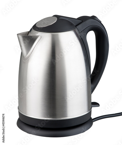Photo: Nice modern design kettle water boiler isolated Nice modern design kettle water boiler isolated