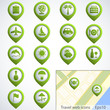 Travel web buttons set