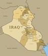 Iraq map with provinces