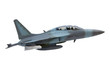 military jet plane isolated white