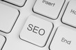 SEO button on the keyboard close-up
