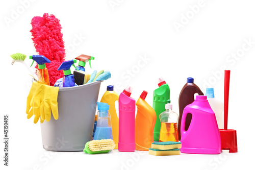 Photo: Cleaning supplies Cleaning supplies