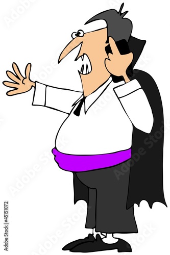 Illustration: Vampire talking on a cellphone Vampire talking on a cellphone