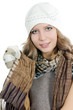 The beautiful girl in mittens