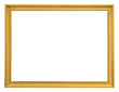 Gold vintage frame isolated on white background