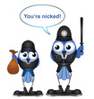 bird policeman making an arrest