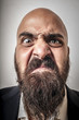 elegant bearded man with jacket and funny expressions